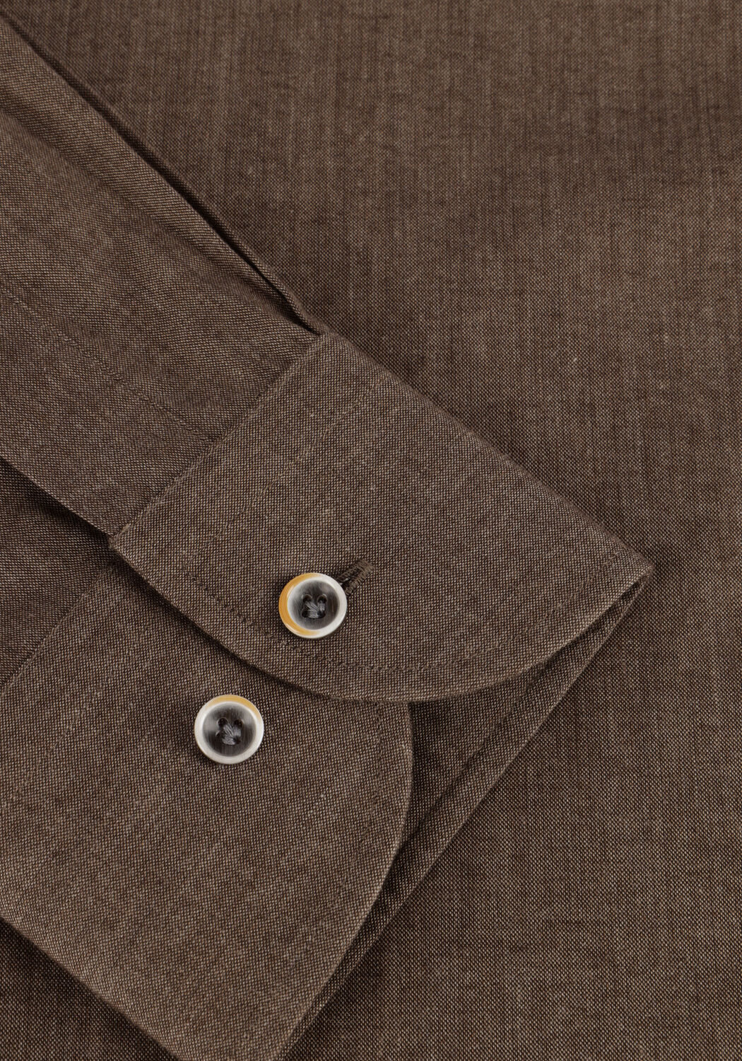 Taupe PROFUOMO Klassiek overhemd SHIRT CUTAWAY SC SF - large