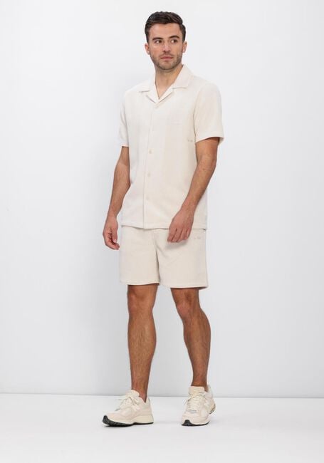 PURE PATH Chemise d&eacute;contract&eacute; HONEYCOMB SHORTSLEEVED SHIRT en beige - large