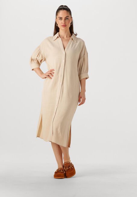 YDENCE Robe midi DRESS SIENNA en beige - large