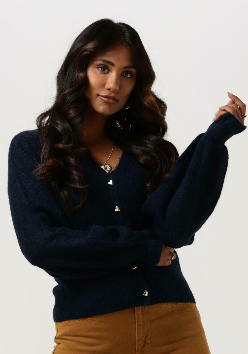 Donkerblauwe FABIENNE CHAPOT Vest STELLA CARDIGAN Omoda