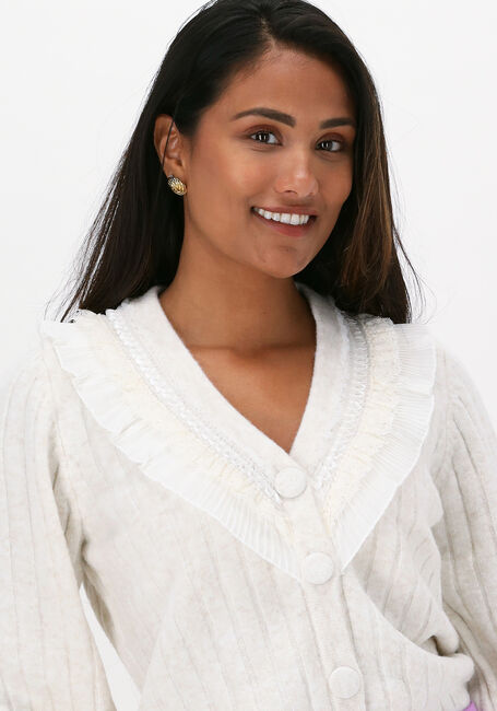 Beige OBJECT Vest DANNY L/S KNIT CARDIGAN - large