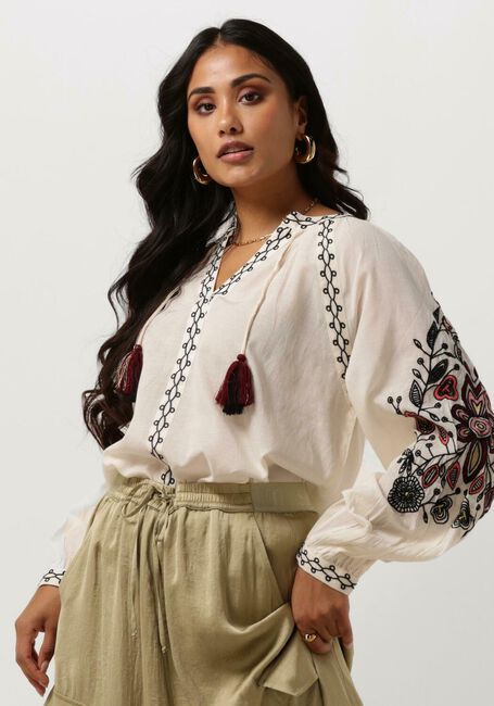 SUMMUM TOP SUSHI VOILE EMBROIDERY Blouses Blanc - large