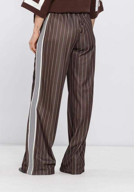 Bruine HAUTE L'AMITI&Eacute; Broeken/jumpsuits BAGGY PIN STRIPE TRACK TALL PANTS - large