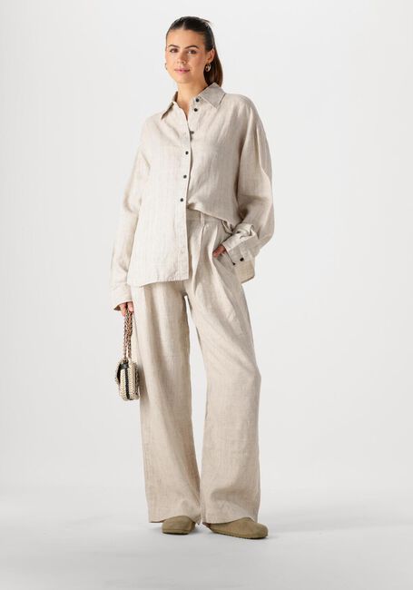 Ecru WITHBLACK Wijde broek WBLWILLOW WIDE PANTS - large