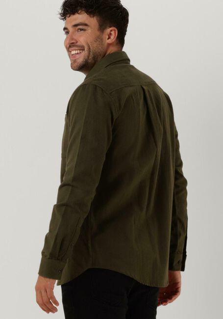 Donkergroene ANERKJENDT Casual overhemd AKLEIF 2 TONE MELANGE - large