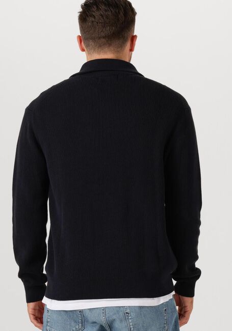 PURE PATH Pull LOOSE FIT HALF ZIP KNITWEAR en noir - large