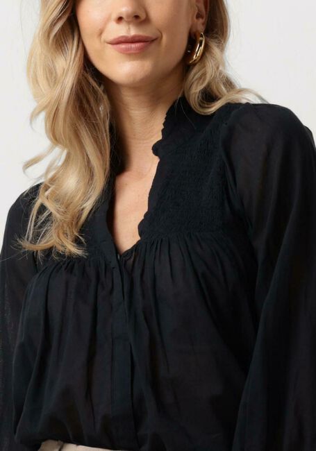 Donkerblauwe NEO NOIR  JILL S VOILE BLOUSE - large