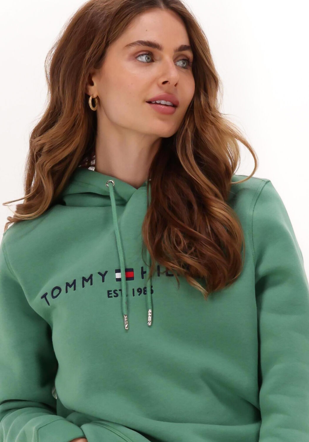 Groene TOMMY HILFIGER Sweater REGULAR HILFIGER HOODIE Omoda