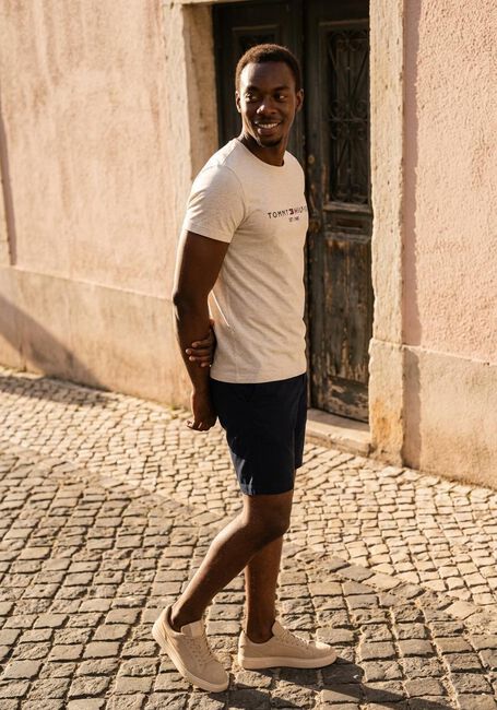 Beige TOMMY HILFIGER T-shirt TOMMY LOGO TEE - large