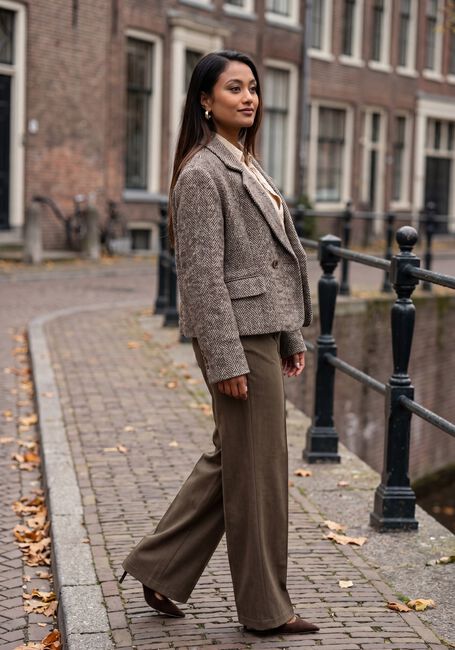 Bruine NUKUS Jack DAPHNE JACKET HERRINGBONE - large