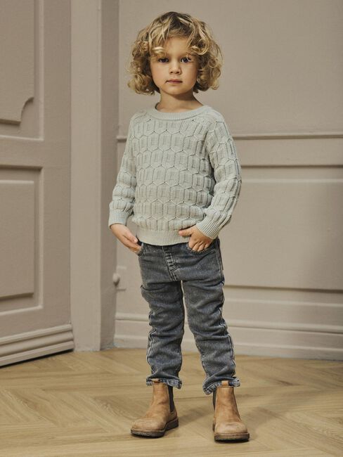 Donkergrijze LIL' ATELIER Slim fit jeans NMNNADIE REG JEANS 4442-CI LIL - large