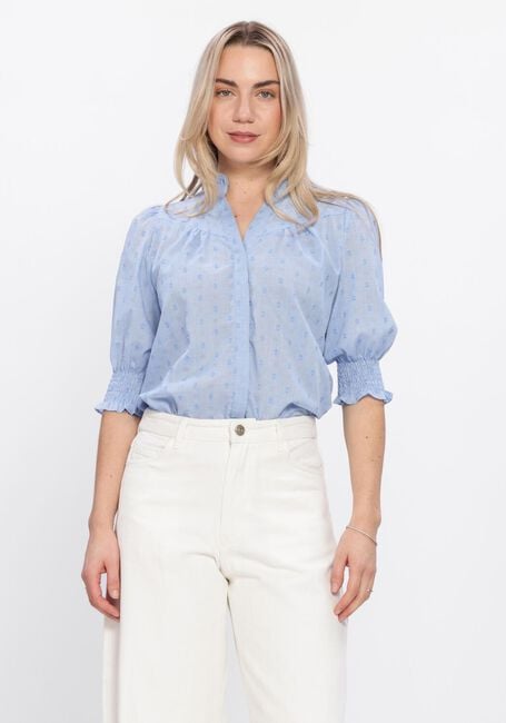 Lichtblauwe NEO NOIR  DIANA DOBBY S BLOUSE - large