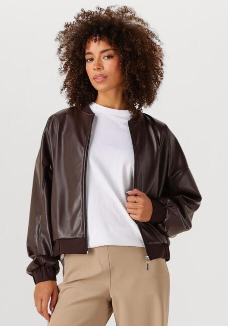 Bruine STUDIO ANNELOES Jack MAYTE FAUX LEATHER BOMBER - large