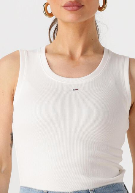 Witte TOMMY JEANS Top TJW ESSENTIAL RIB TANK EXT - large