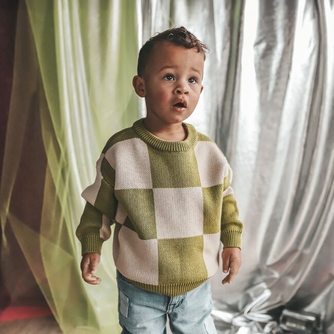 YOUR WISHES Pull KNIT MONTANA en vert - large