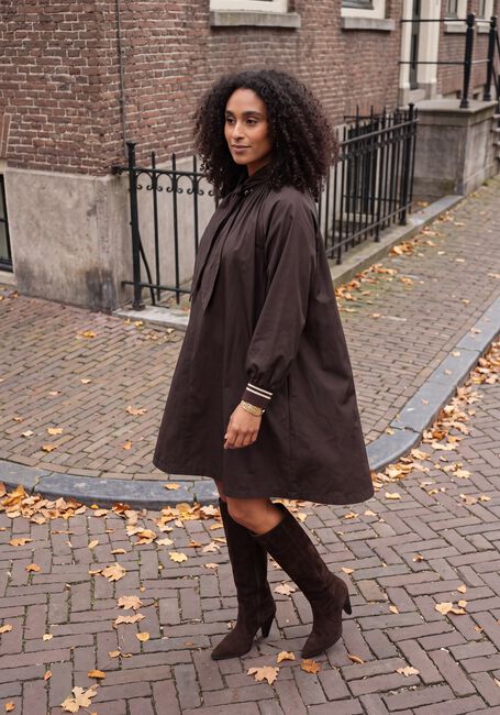 SUMMUM Mini robe DRESS TAFT LIGHT en marron - large