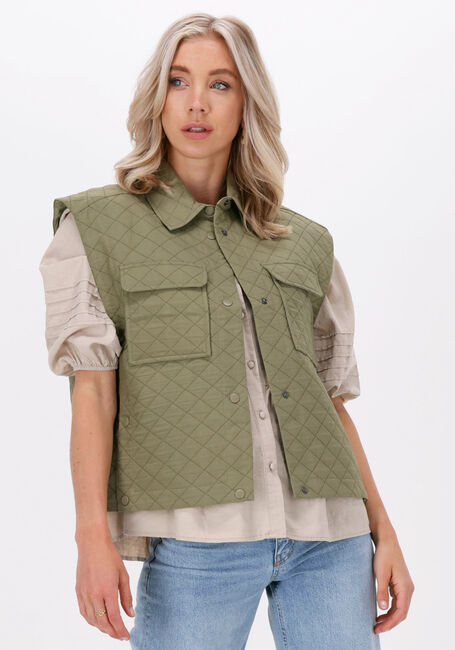 LEVETE ROOM Gilet SARAH 1 SHIRT en vert - large