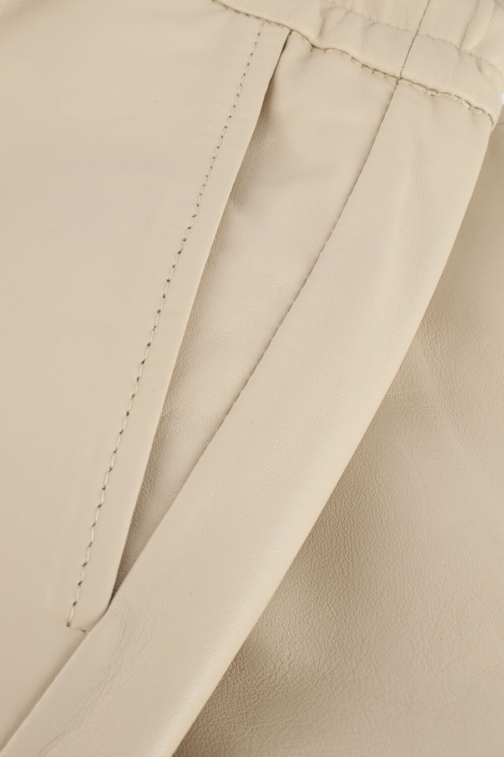 CO'COUTURE Pantalon SHILOH LEATHER JOGGERS &Eacute;cru - large