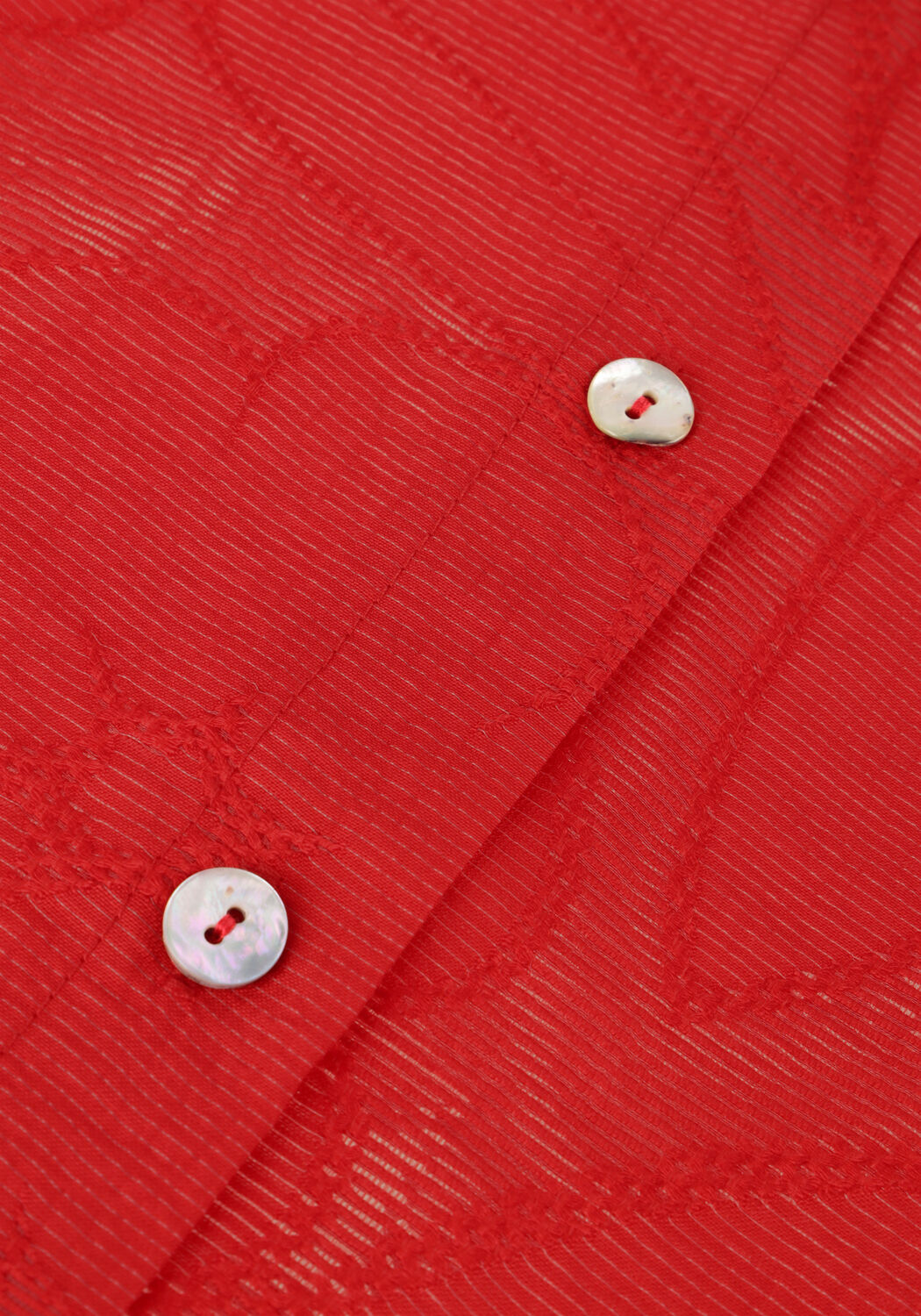 Rode JANSEN AMSTERDAM  FF774 BLOUSE 3/4 PUFF SLEEVE - large