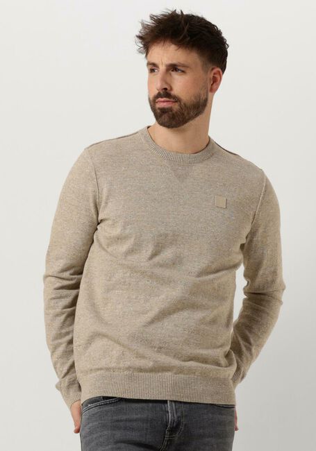 BUTCHER OF BLUE Pull LT CLIFDEN CREW en beige - large