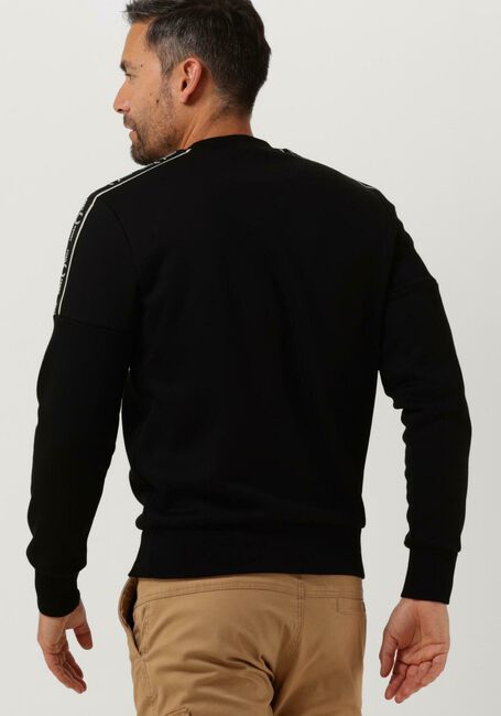 Zwarte FRED PERRY Sweater TAPE SLEEVE SWEATSHIRT - large