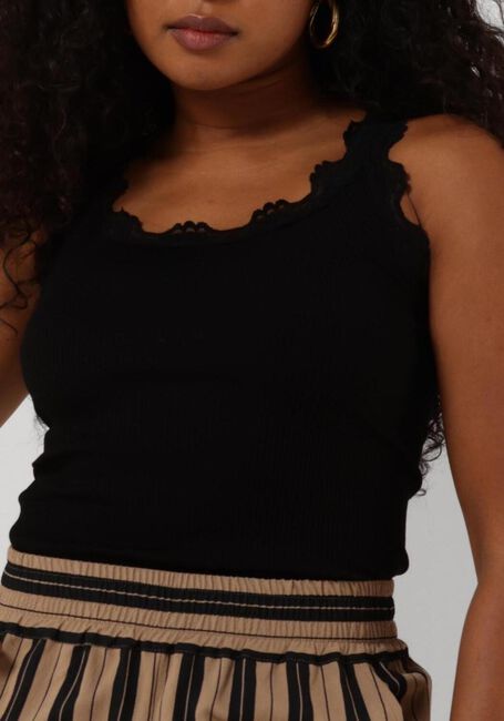 ROSEMUNDE Haut SILK TOP W/ LACE en noir - large