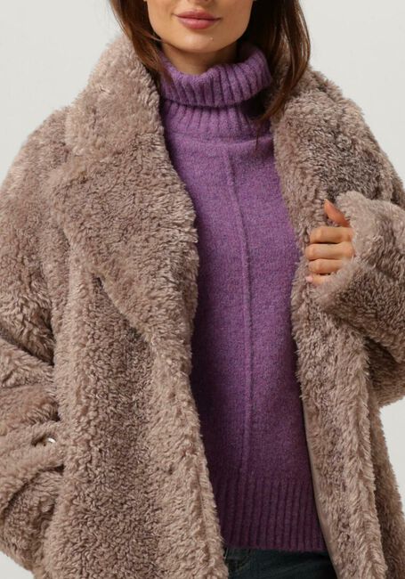 BEAUMONT Manteau en fausse fourrure SASHA en taupe - large