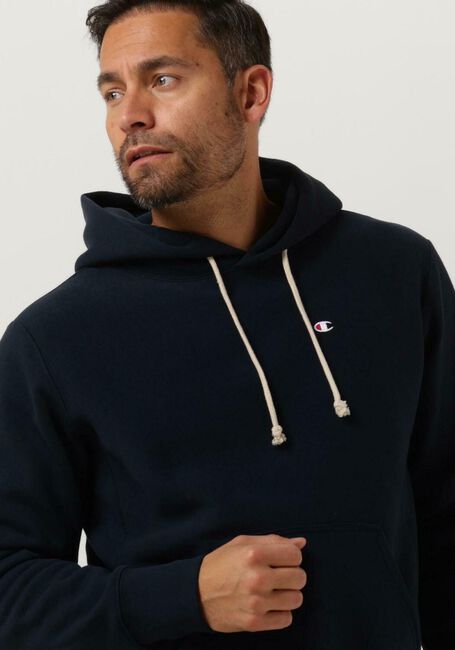 Donkerblauwe CHAMPION Trui HOODED SWEATSHIRT 217976 - large