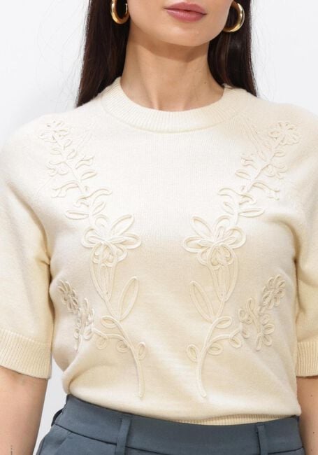 Ecru OBJECT Trui OBJLANEY RUBIN SS PULLOVER - large
