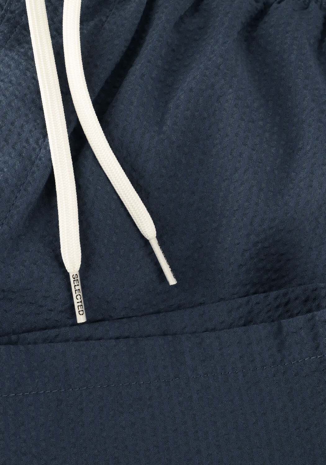 Blauwe SELECTED MEN Zwembroeken SLHCOOPER SEERSUCKER SWIMSHORTS - large