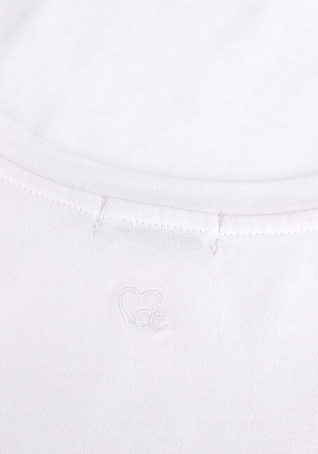 CC HEART T-shirt ORGANIC COTTON V-NECK TSHIRT en blanc - large
