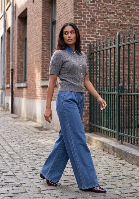 Blauwe AMAYA AMSTERDAM Wide jeans ARIA PANTS - large