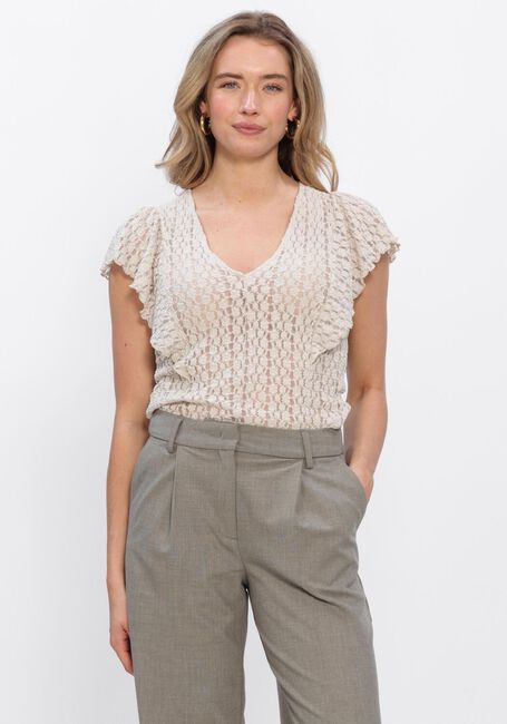 DANTE6 Haut VIEV LACE VOLANT TOP en beige - large
