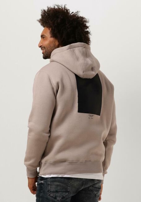 PUREWHITE Chandail HOODIE WITH FRONT PRINT AND BACK ARTWORK en taupe - large