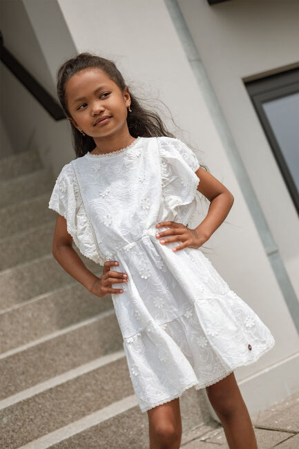 LIKE FLO Mini robe MADELIEF DRESS en blanc - large