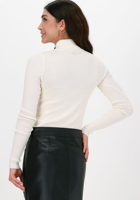 NA-KD Col roul&eacute; RIBBED POLO KNITTED SWEATER Blanc - large