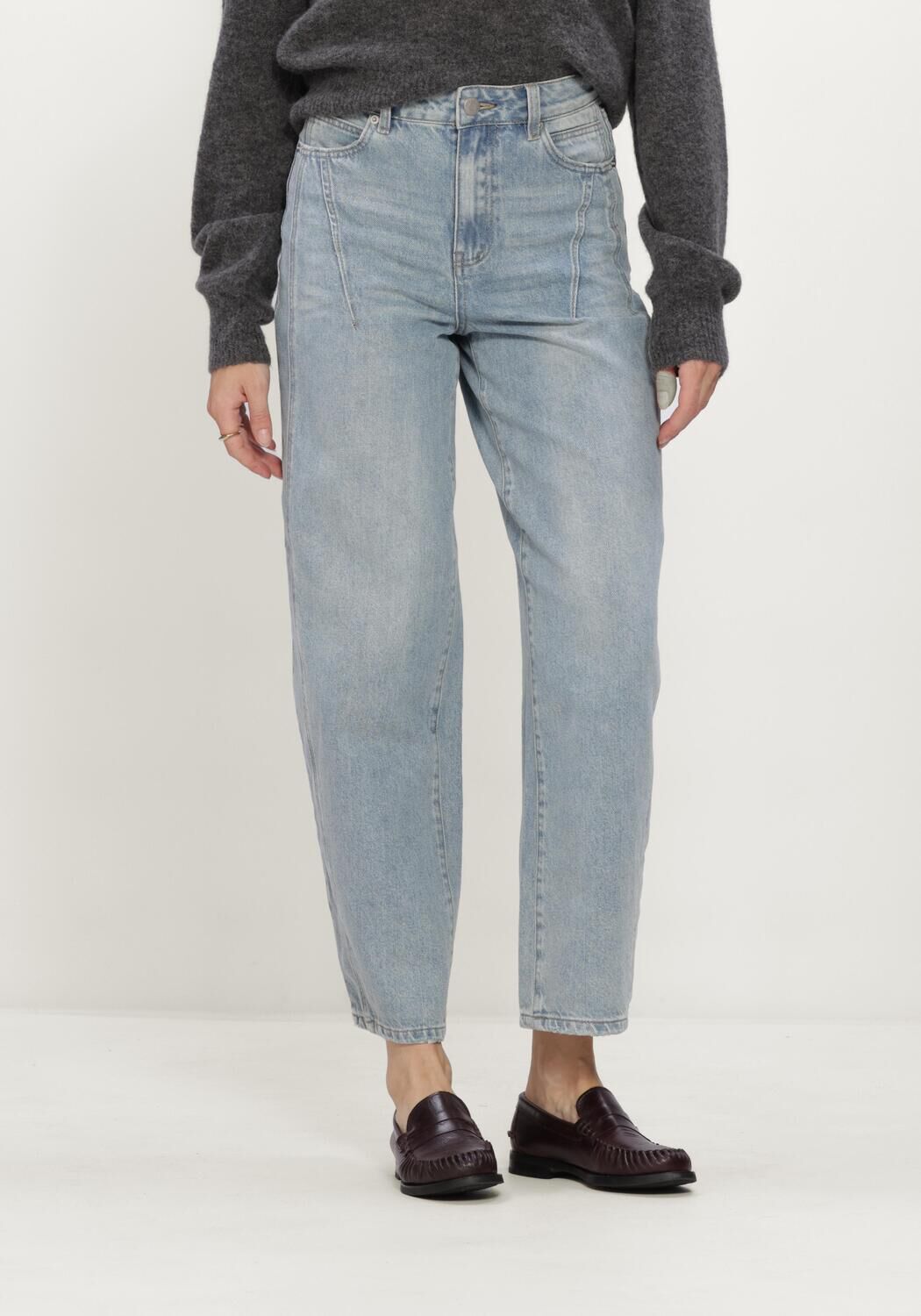 Y.A.S. Wide jeans YASSKY HW BARREL JEANS Bleu clair - large