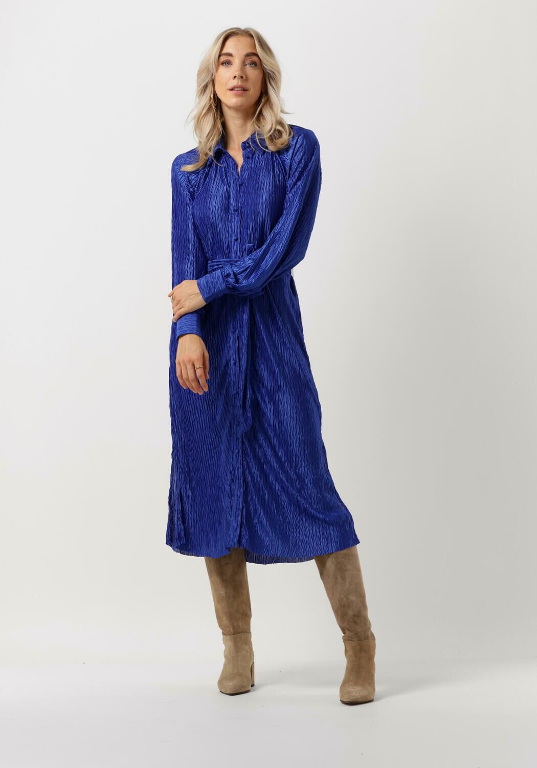 Blauwe overhemdjurk new arrivals
