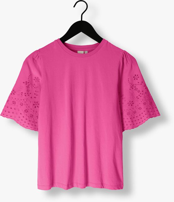 Y.A.S. T-shirt YASLEX SS TOP W. EMB SLEEVES S. en rose - large