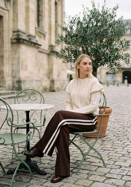 NOTRE-V Pantalon large NV-GITA en marron - large