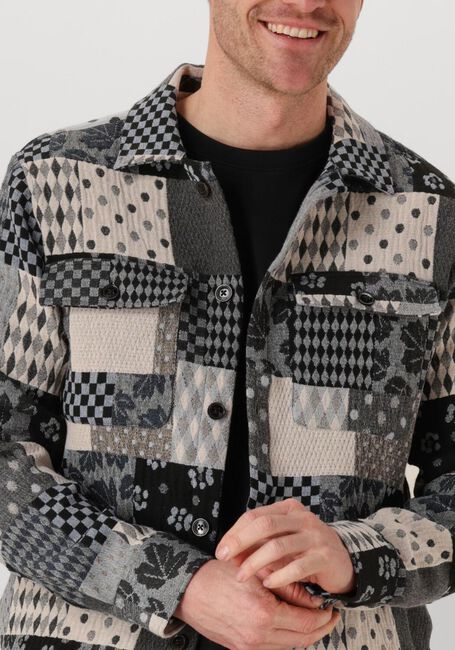 ANERKJENDT Surchemise AKOSCAR PATCHWORK OVERSHIRT en bleu - large