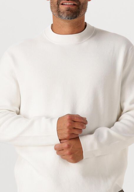 Ecru SELECTED MEN Trui SLHMIKE LIGHT LS KNIT RELAXED MOCK NECK - large