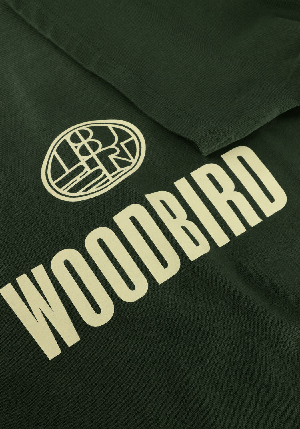 Donkergroene WOODBIRD T-shirt WBBEAM NINE TEE - large