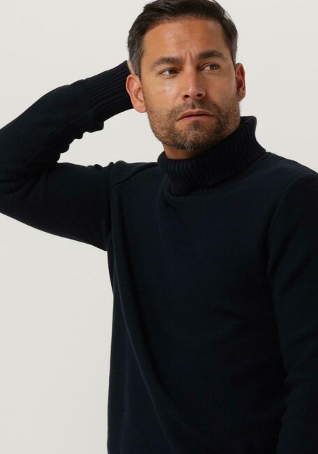 SELECTED MEN Col roul&eacute; AXEL LS KNIT ROLL NECK Bleu fonc&eacute; - large