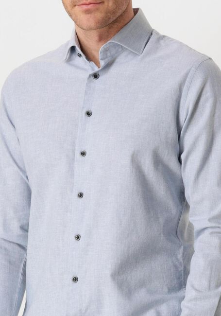 Lichtblauwe PROFUOMO Klassiek overhemd SHIRT X-CUTAWAY SC SF COTTON LINEN - large