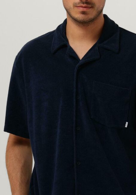 Donkerblauwe WOODBIRD Polo MAYS TOWEL SHIRT - large