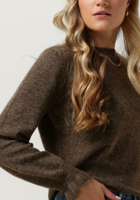 Y.A.S. Pull YASBALIS LS O-NECK KNIT PULLOVER en marron - large