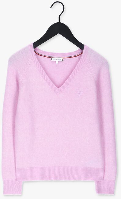 TOMMY HILFIGER Pull ALPACA RELAXED V-NK SWEATER Lilas - large