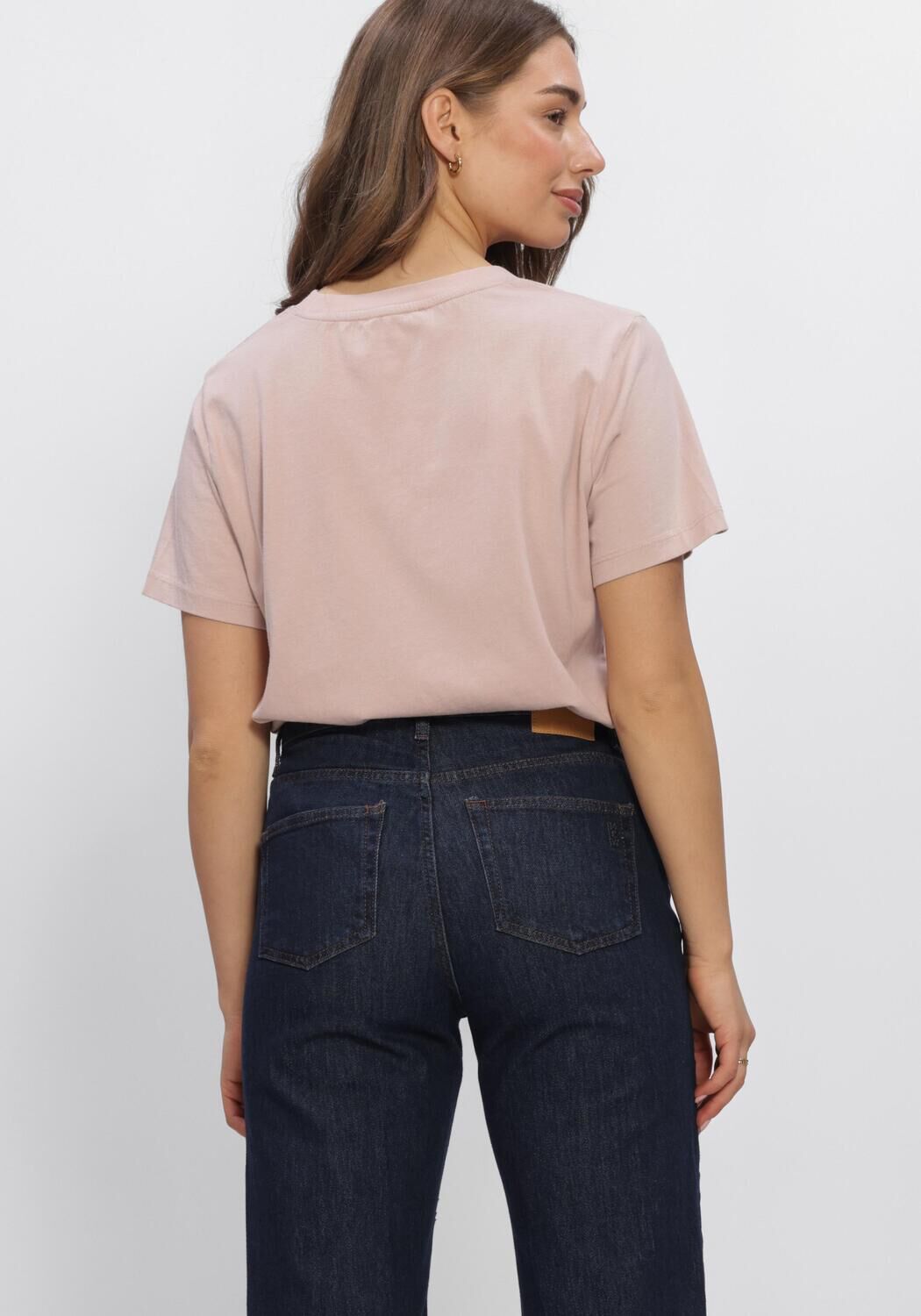 MY ESSENTIAL WARDROBE T-shirt SEATTLEMW LOGO EMB. TEE Rose clair - large