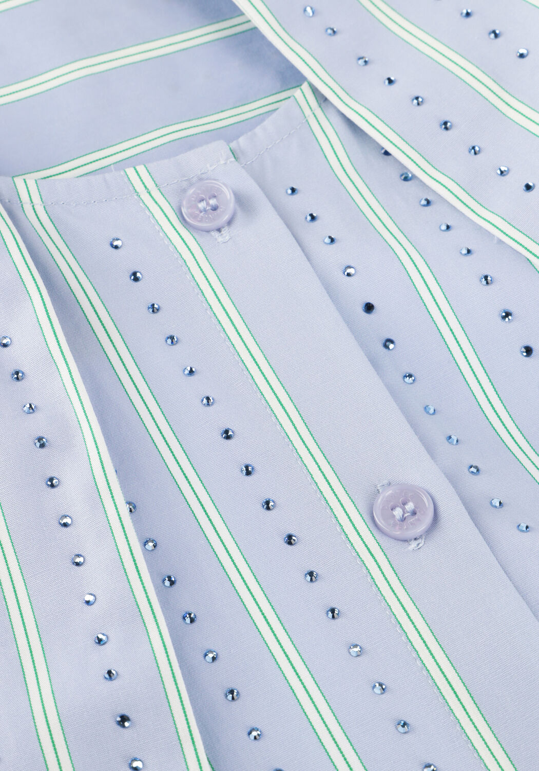 Blauwe DANTE6  ANUBI STRIPE SHIRT - large